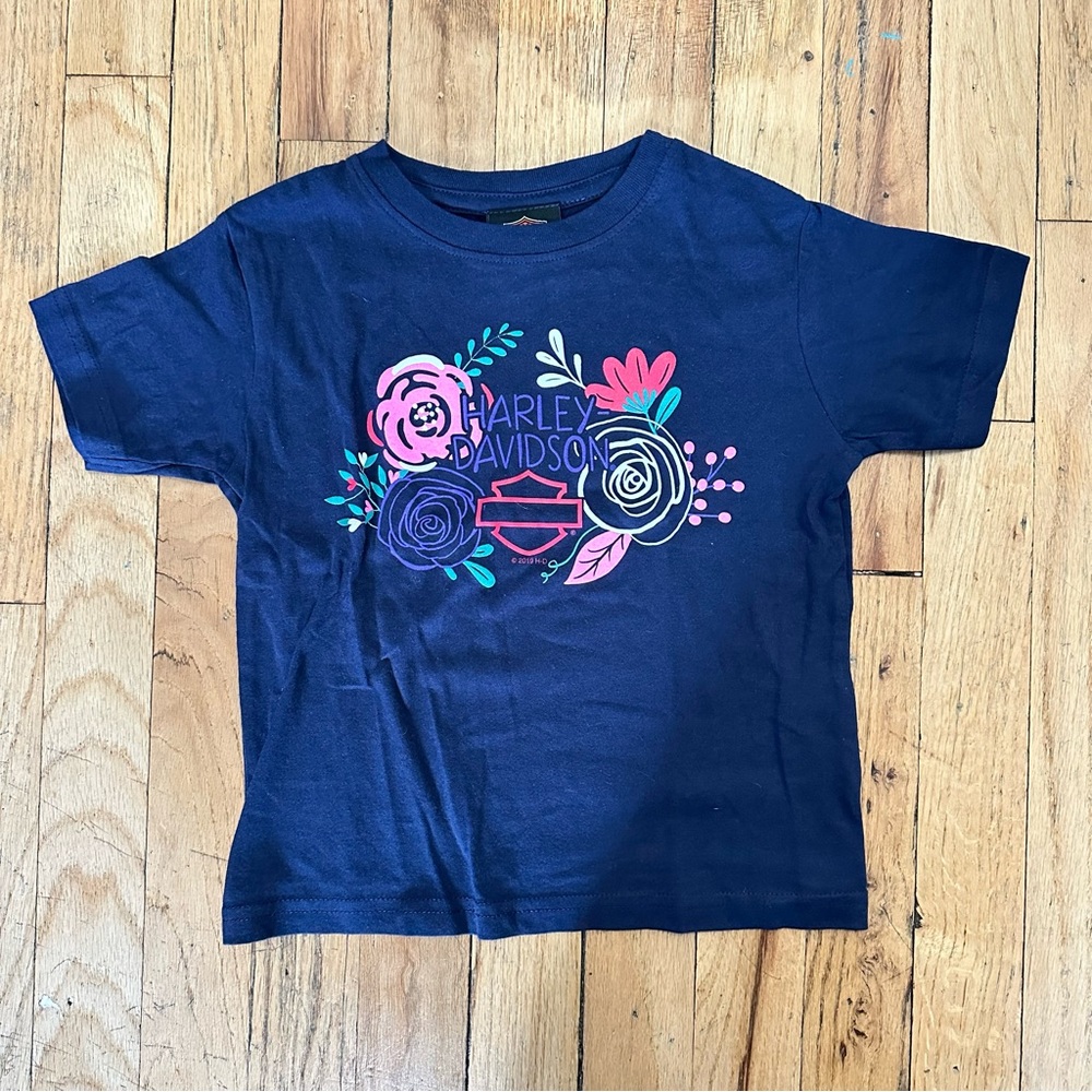 New and Unworn Harley-Davidson Kids Navy Blue Graphic T-Shirt size 3T